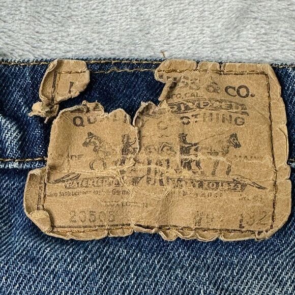 Levis Orange Tab 505 Jeans Mens 40x32 20505 USA Distressed 80s Measures 38x29 - Picture 8 of 15